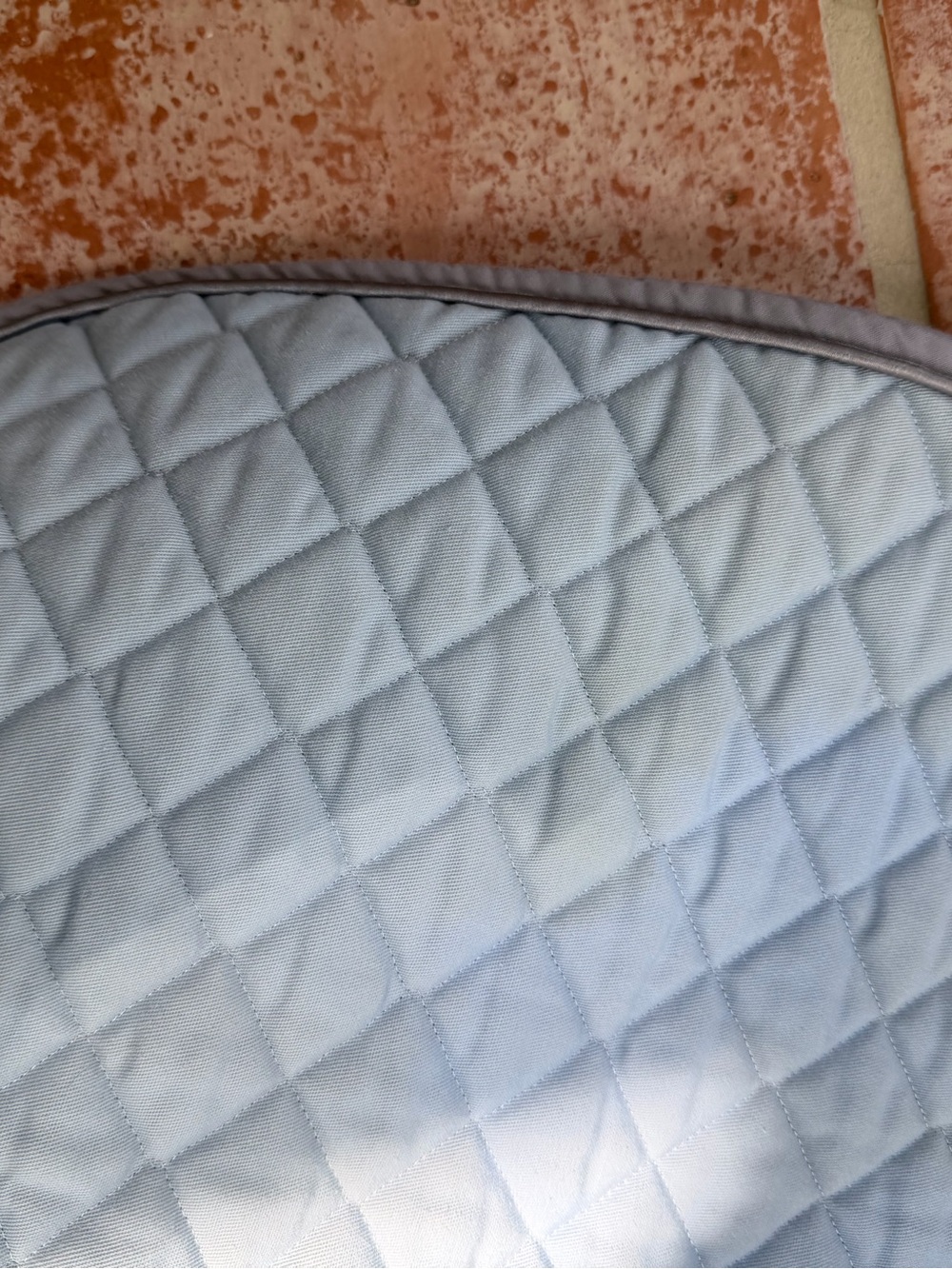 Light Blue Ogilvy Saddle Pad with Gray Trim - Picture 3 of 3